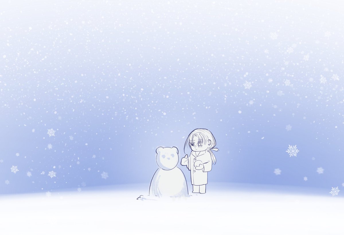 EMA_Irina's tweet photo. /ปั้นตุ๊กตาหิมะอยู่ตรงลานทางเดินหน้าหอพักทั้ง 5 https://t.co/oeOVOubJ03