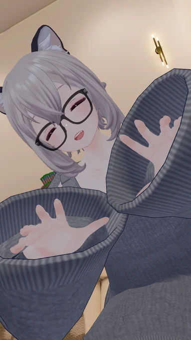 セーター着せた 胸元もう少し隠したかったけど貫通しないようにしてるとこんなに空いてしまう。 ただ上から見た時の脇の所の隙間と横から見た時の肩から胸にかけてのところに隙間ができるのはよき