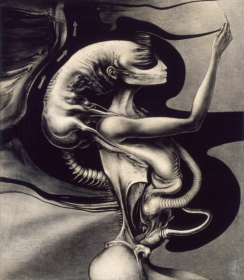 Yuric83's tweet image. We have Alien created by HR Giger, think of the disturbing imagery he created and how many films could come out of it. 

If @fedalvar or @Kojima_Hideo or @adsk4 took inspiration, what could they come up with?

#horror #HRGiger