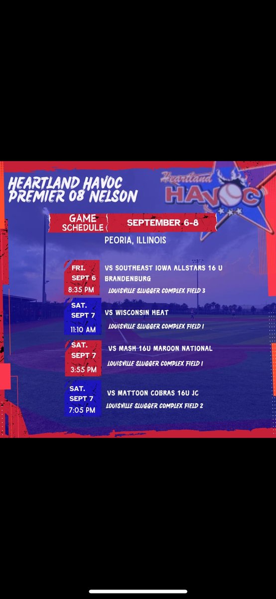 I am so excited to start my fall season! I hope to see some coaches out there this weekend in Peoria!! Here is my game times for this coming weekend. <a href="/RVC_Softball/">Rock Valley College Softball</a> <a href="/WarriorSoftball/">Indian Hills Softball</a> <a href="/TrumanSoftball/">Truman Softball</a> <a href="/coachjohn7/">John Nelson</a> <a href="/Havocsoftball08/">Heartland Havoc 08</a>