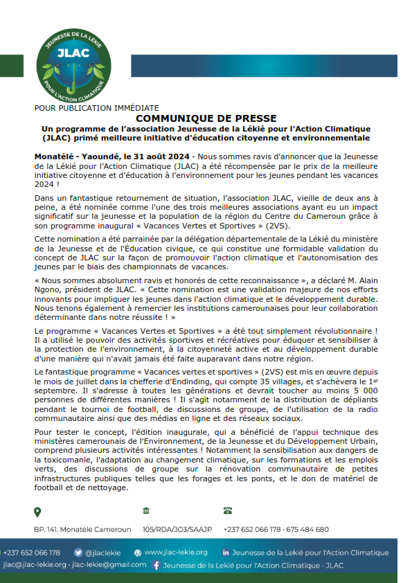 jcac237's tweet photo. Nous remerçions toutes les parties prenantes de Vacances Vertes et Sportives.

Un programme innovant qui allie la pratique des championnats de vacances à la double urgence climatique et d'une citoyenneté active. 

Voilà que dès sa première édition, il est primé!

Bon vent #2VS https://t.co/vaBkgvV3B7