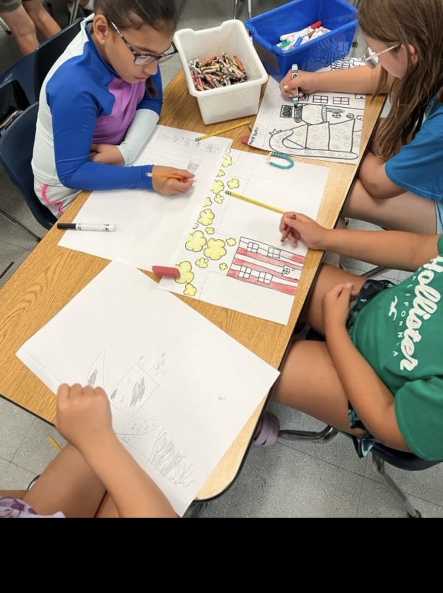 artsphereinc's tweet image. Week 5 focused on storytelling through cityscapes! Teacher Daniela guided campers in crafting imaginative skylines, from a bug-filled metropolis to a futuristic floating city and a coral town. Magic!

 Art Sphere Inc updates: artsphere.org
___
#SummerProgram2024