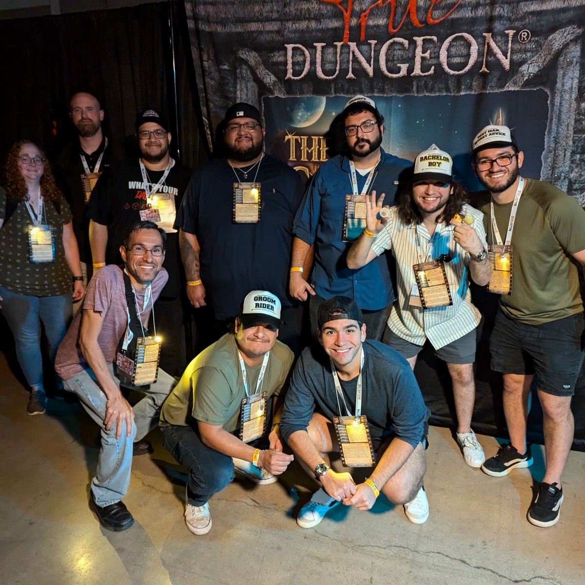 truedungeon's tweet photo. We just couldn't resist handing over a fancy ring to this Druid to celebrate the rings he'll be exchanging soon. Thanks for having part of your bachelor party in our dungeon at San Japan!

#truedungeon #sanjapan #rpgs #bachelorparty https://t.co/6wRL81QABK