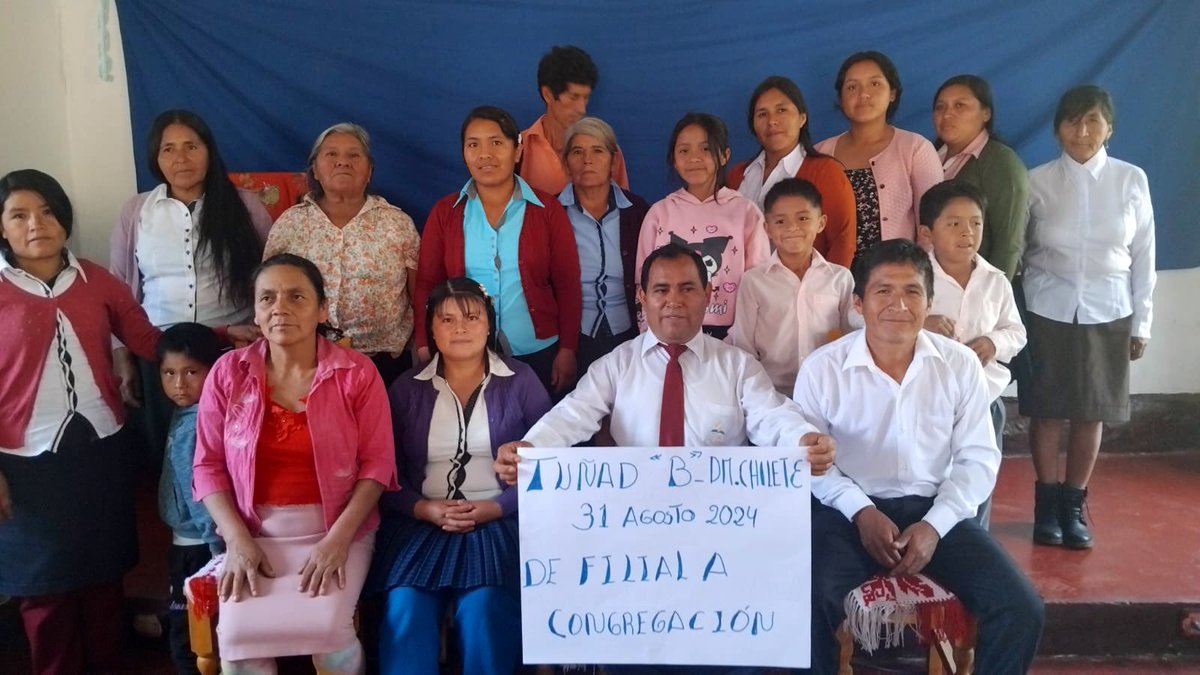 AdventistasANoP's tweet photo. 📣En el distrito misionero de 📍Chilete se logró organizar dos congregaciones💒🥹. 

📌El avance de evangelio no debe esperar y la hermandad del distrito sigue el objetivo de llevar más personas para Cristo👑, es por ello que se realizó el plantío de plantío de iglesias. ⛪️ https://t.co/sknOsSXFU3