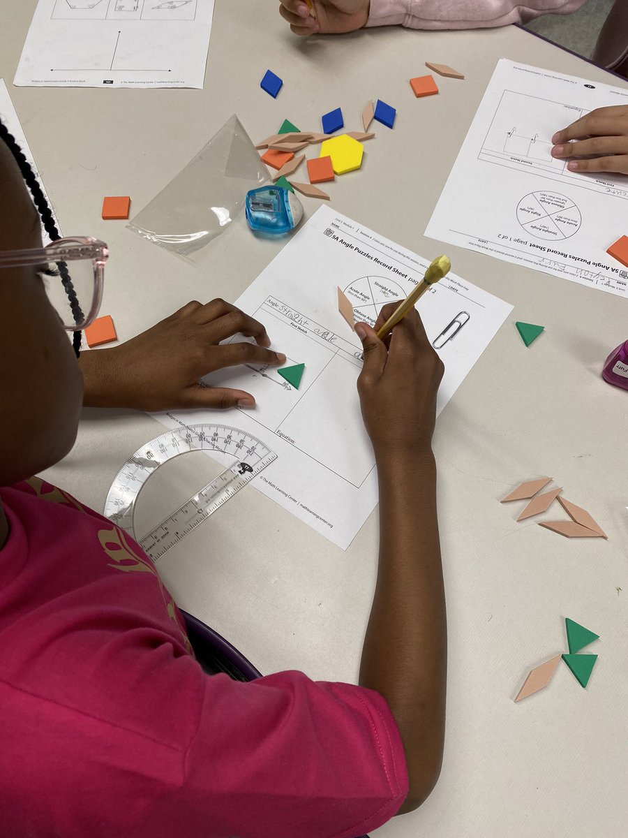 Workplace #1 for my advanced 4th graders…. a great formative assessment for 4.G.1….. and they LOVE it! (Note that the protractor is used as a straightedge because they are dying to use this new math tool!) <a href="/BCPSMATH/">TEAMBCPS Math</a> <a href="/JohnnycakeElem/">JohnnycakeElem</a>