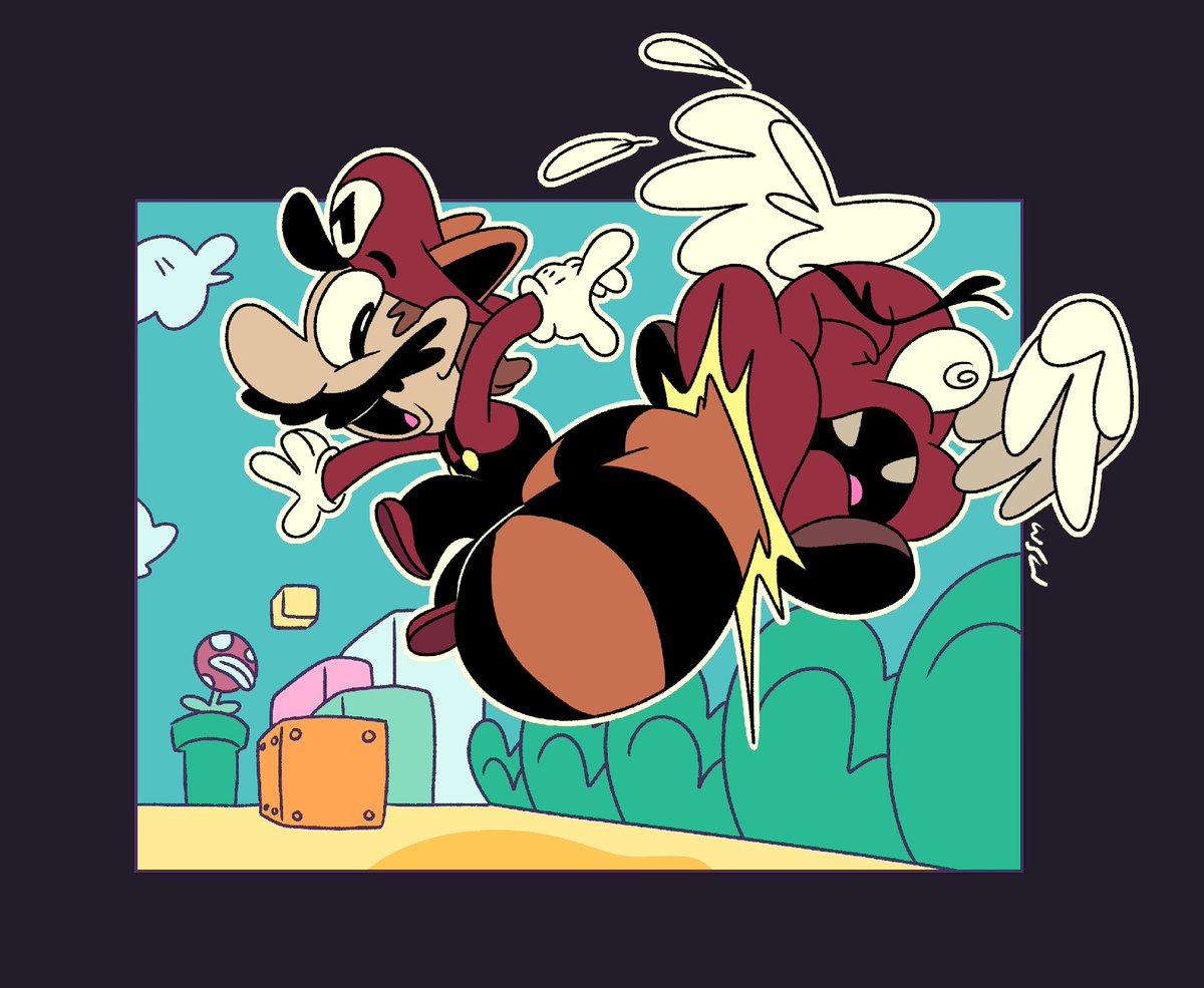 マリオ 「No improvement just more Mario violence 」|Scott W.のイラスト