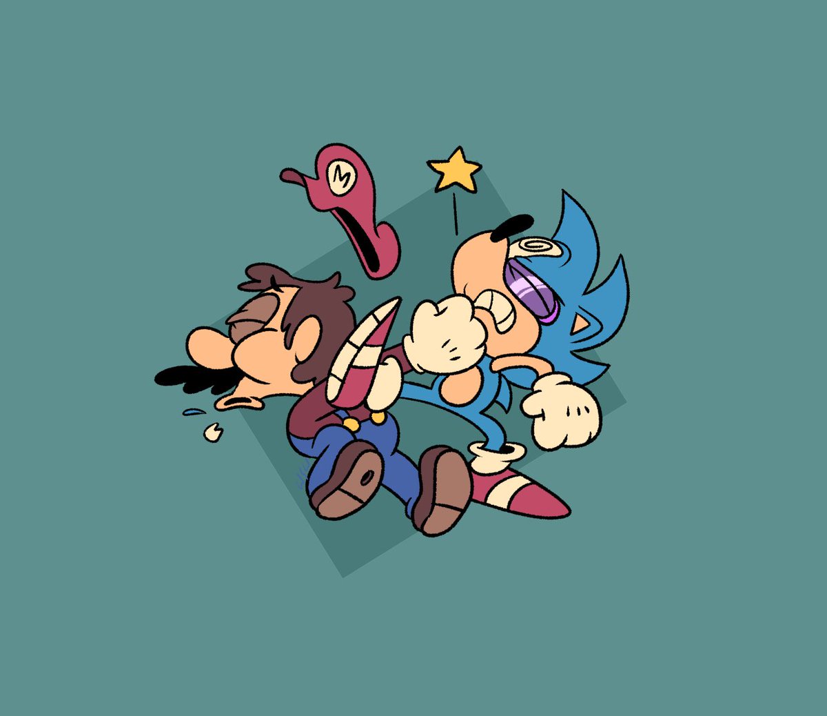 マリオ 「No improvement just more Mario violence 」|Scott W.のイラスト
