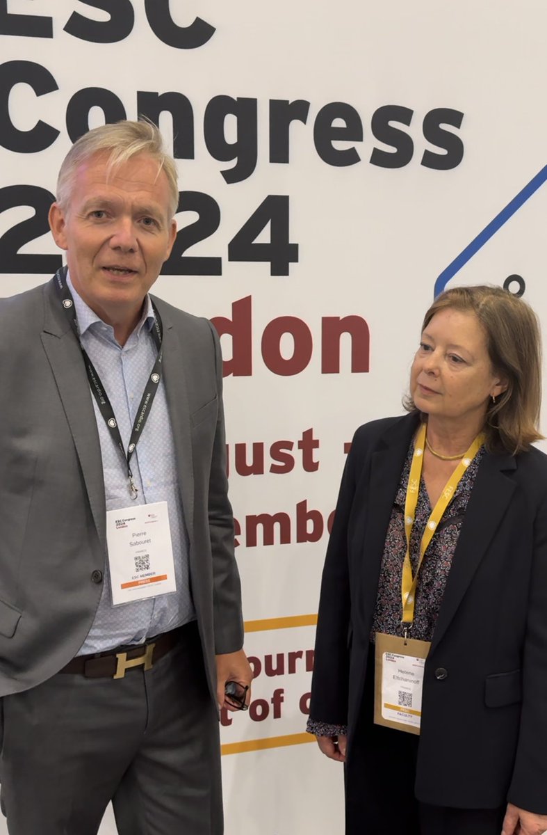 Nice french study led by Helene ELTCHANINOFF which was dedicated to women. #TAVI does better. #ESCCongress #WIC