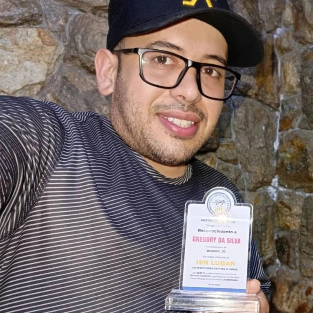 dmarquez57's tweet photo. Gregory da Silva Ganador del 1er torneo "Nuevos Talentos en pronóstico", felicidades!! https://t.co/adpteYOmiT