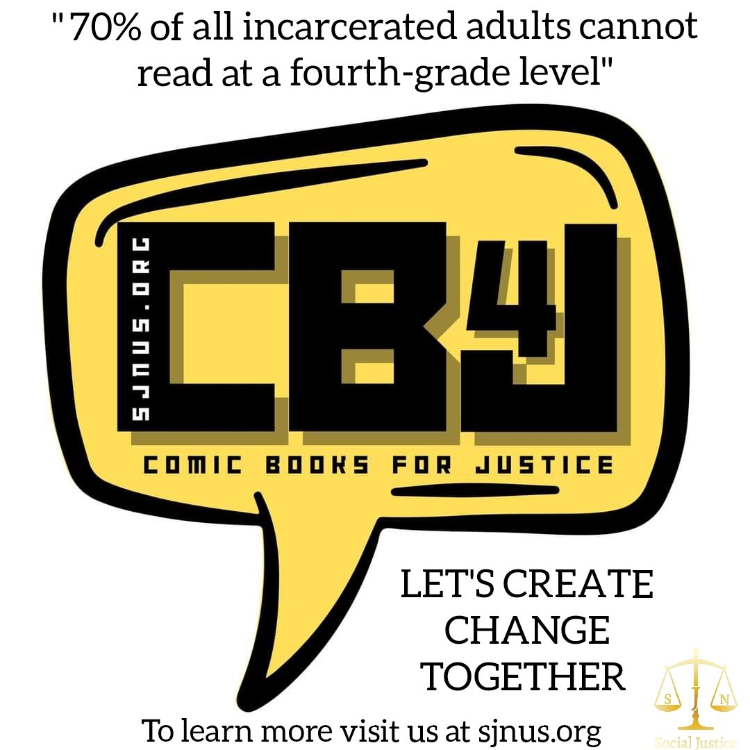 The Social Justice Network (SJNUS.ORG) is thrilled to announce our Comic Books for Justice Initiative (CB4J)—a program dedicated to promoting literacy in New York State Correctional Facilities 
To learn more about CB4J visit us at lnkd.in/eswJVR5t !