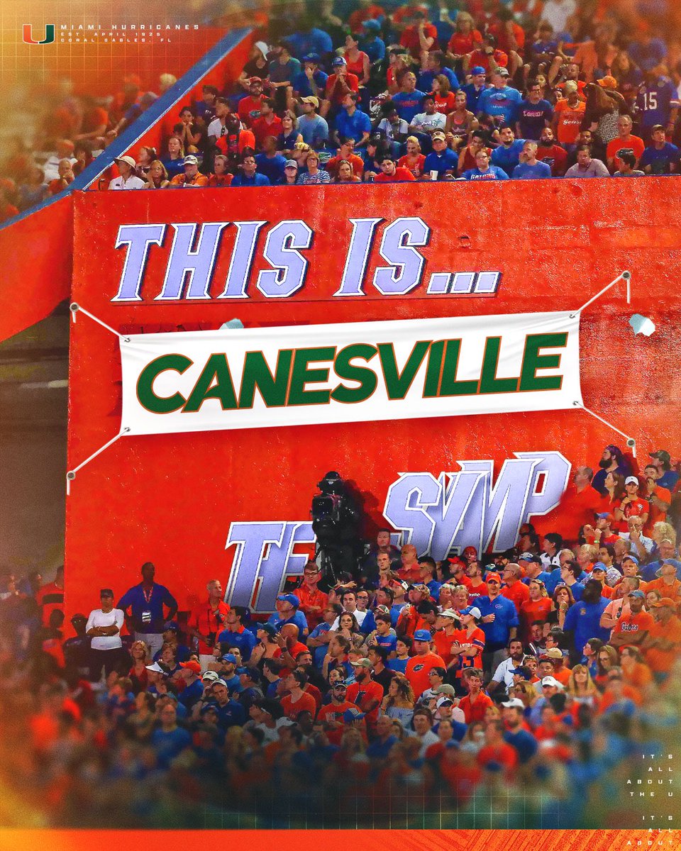 See ya later, Gator 👋

Welcome to Canesville 🙌