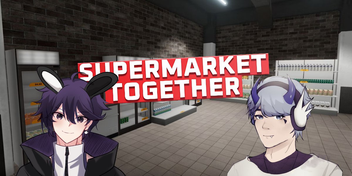 ApolloseTV's tweet photo. LIVE IN 30! Come watch as @ZzzephyrVT and I overprice everything and beat people with brooms in Supermarket Together! I absolutely love streaming with this guy and I can't wait! #Predebut #ENVtuber #ApolloTVLive #ENVTubers #Twitch https://t.co/CU93vrQMLg