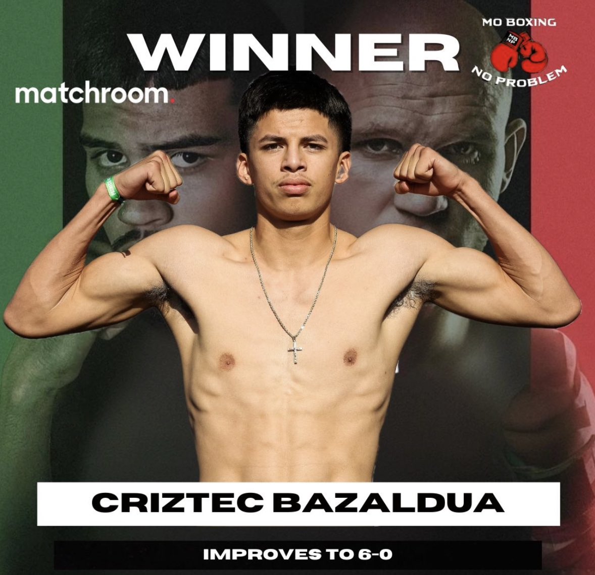 Mo Boxing No Problem (@moboxingnp) on Twitter photo Criztec Bazaldua defeats Kyle Irwin by UD to improve his record to 6-0, 1 KO's 🥊
<a href="/cbazaldua04/">criztec bazaldua</a>
#boxing #criztecbazaldua #pachecosulecki #losangelesboxing #matchroom #matchroomboxing #daznboxing #fighthype #boxinghype Criztec Bazaldua defeats Kyle Irwin by UD to improve his record to 6-0, 1 KO's 🥊
<a href="/cbazaldua04/">criztec bazaldua</a>
#boxing #criztecbazaldua #pachecosulecki #losangelesboxing #matchroom #matchroomboxing #daznboxing #fighthype #boxinghype