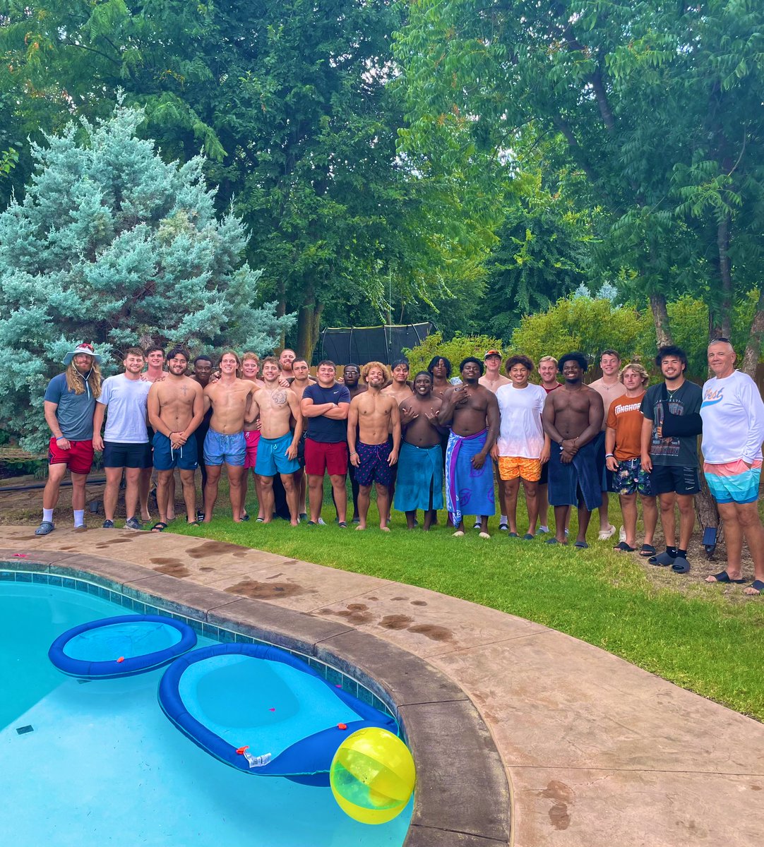 Post camp cookout with the Linebackers! Thankful for a great group!