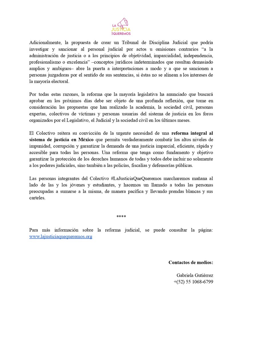 LaJusticiaQueQueremos tweet media