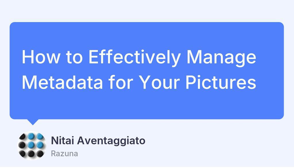 razunahq's tweet image. Effectively managing photo metadata is crucial for organizing images, ensuring proper attribution, and enhancing categorization and navigation.

▸ lttr.ai/AWcmE

#ManagingPhotoMetadata #ArticleExplores #DamSystem