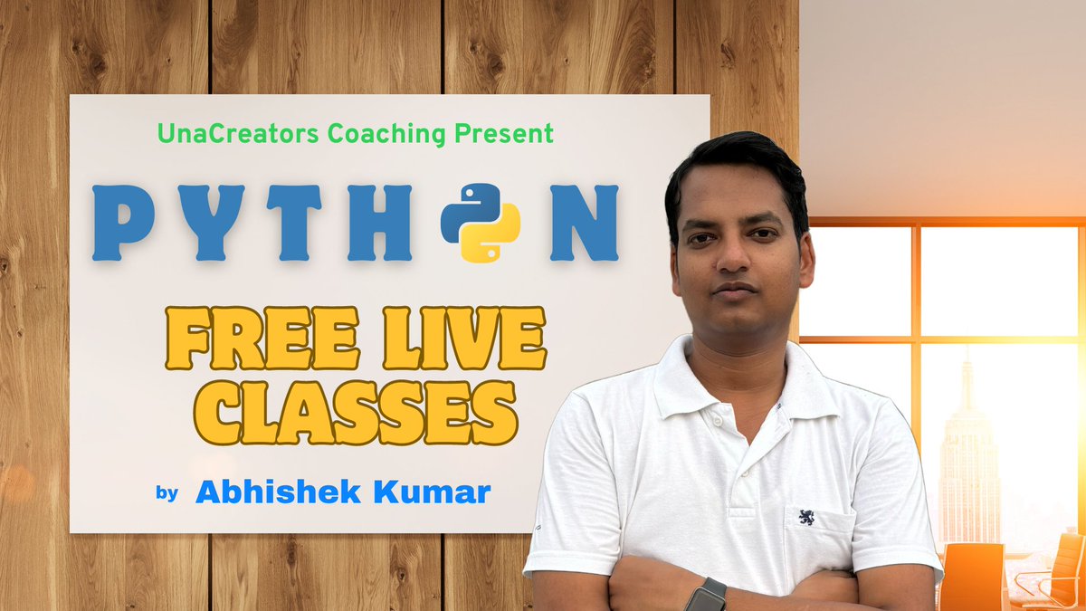 Abhishek_0116's tweet image. 🚀 Unlock Your Coding Potential with Free Live Python Classes! 🚀
coaching.unacreators.com/free-python-cl…
👉 Register Now - Limited Seats Available!
#python #freeclass #pythonclass #PythonChallengeWithAbhishek #pythonchallange #programming #development #coding