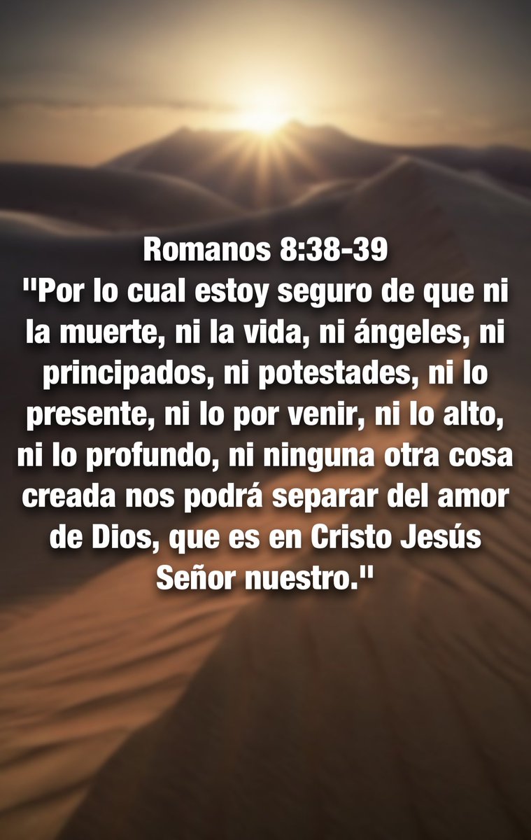 Carmenlop20's tweet photo. Romanos 8:35
¿Quién nos separará del amor de Cristo? ¿Tribulación, o angustia, o persecución, o hambre, o desnudez, o peligro, o espada? https://t.co/ZUsi1mrSDR