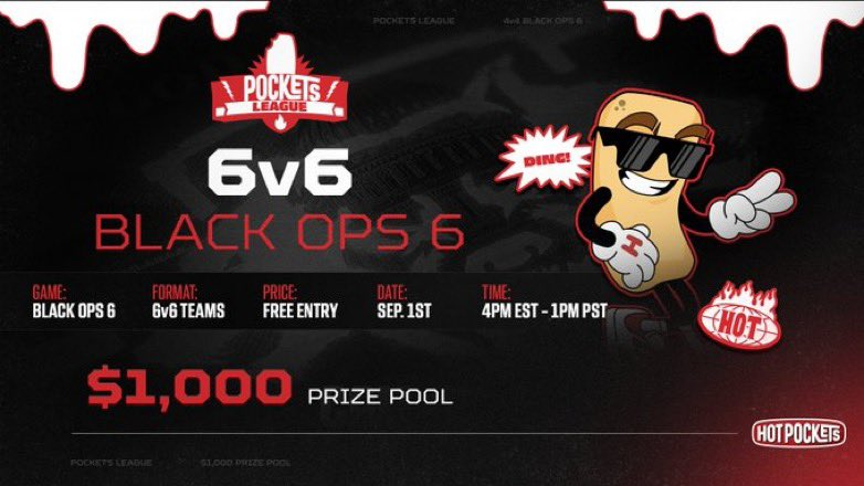 ⚔️6v6 $1000 FREE ENTRY BO6 HP/DOM 1ND⚔️

🏆$1000

📅Sun Sept 1st, 4PM EST

📒EsportsAgent RuleSet

🚨DM FOR FORM