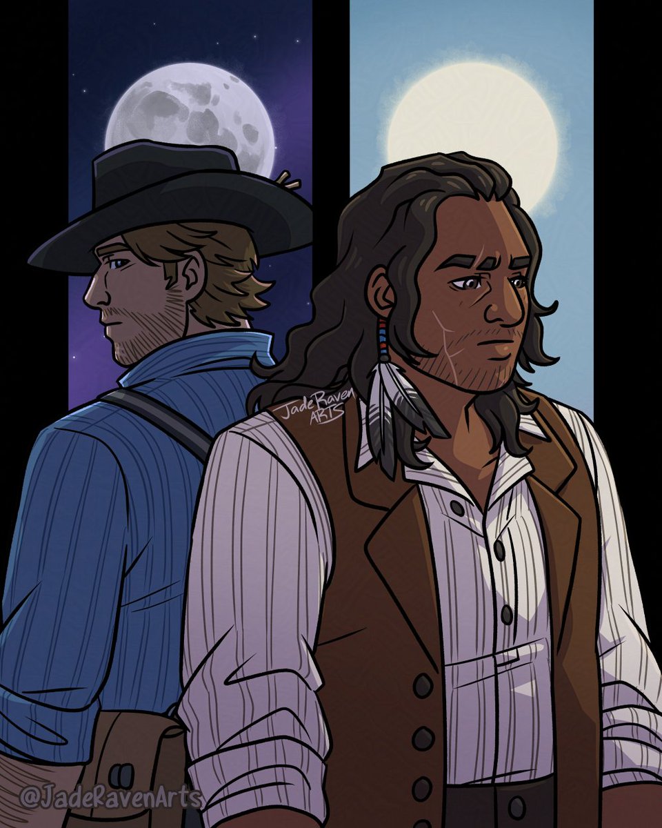 jaderavenarts's tweet photo. || #Yeehawgust2024: Week 5: Lone(some) Ranger

I'll be the moon / You'll be the sun / We'll make the day glow / You'll slowly rise / And I will fall #RDR2FanArt https://t.co/VGgfGAz395