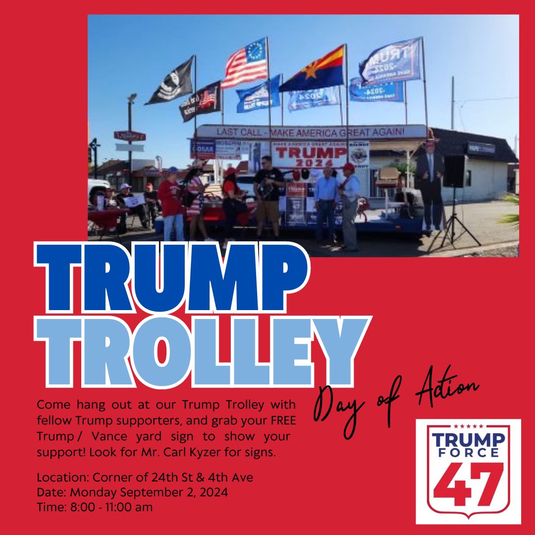 CampaMaIsela's tweet photo. Yuma Patriots- if you are interested in obtaining a Trump-Vance yard sign, we have a few left. Stop by and learn how you can secure votes for President Trump, sign up and obtain one. https://t.co/WvsEThJbJH
For questions contact RFD:
malvarez@azgop.com 
#Azgop #TeamTrump https://t.co/LMCbDPJUzi