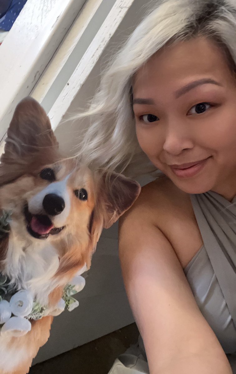 I swear I’m alive. At my friend’s wedding. Here’s me and Biscuits ~