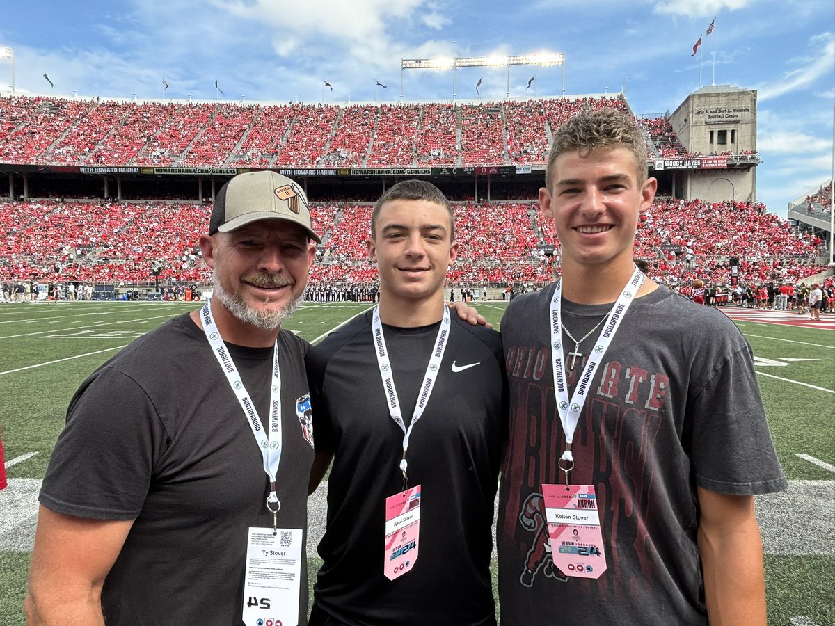 Kolton Stover (@koltonstover) on Twitter photo Had a great game day visit at <a href="/OhioStateFB/">Ohio State Football</a> Go bucks!!
<a href="/brianballard86/">Brian Ballard</a>
<a href="/cstov8/">Cade Stover</a>
<a href="/jacksawyer33/">Jack Sawyer</a>
<a href="/GarrettStover2/">Garrett Stover</a> Had a great game day visit at <a href="/OhioStateFB/">Ohio State Football</a> Go bucks!!
<a href="/brianballard86/">Brian Ballard</a>
<a href="/cstov8/">Cade Stover</a>
<a href="/jacksawyer33/">Jack Sawyer</a>
<a href="/GarrettStover2/">Garrett Stover</a>