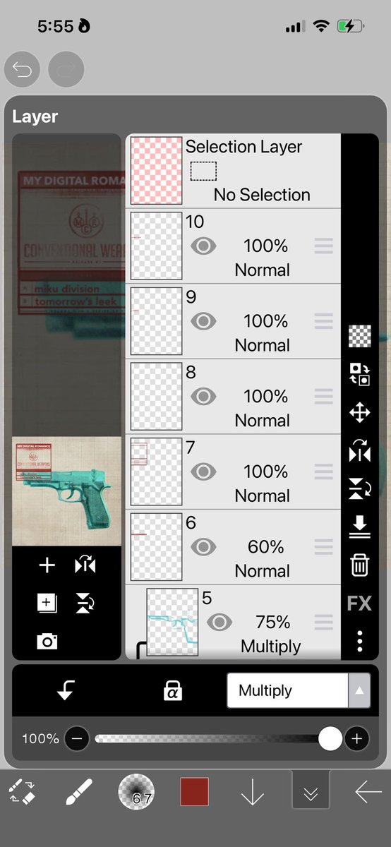 tkmtwt's tweet photo. i did not draw the gun, just edited it so it would be miku color. https://t.co/CD8Jx4r8mx