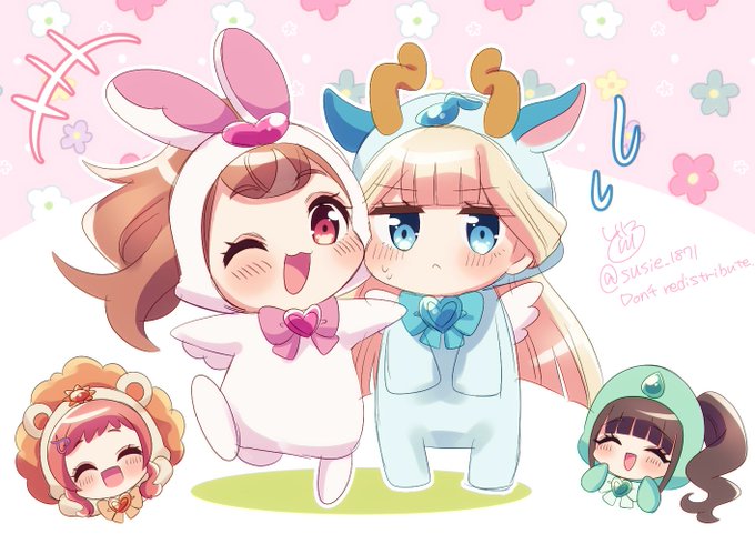 まねっこあにまるシリーズかわいい🩷🩵💜💚
#precure
#わんぷり 