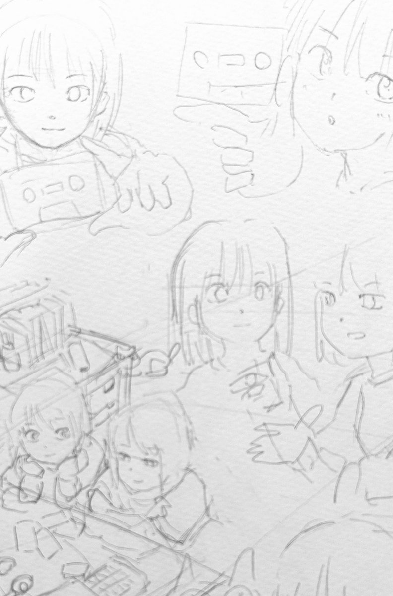 お仕事入ったのでラフ描いて試行錯誤中です…
_φ(・_・ 