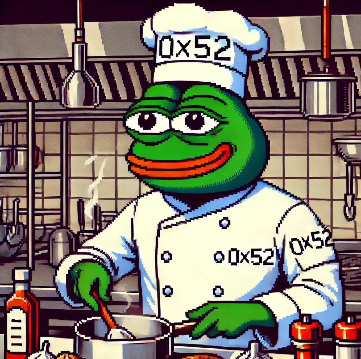 0x52BasedPepe's tweet photo. It's the weekend but devs cookin'. Job's not finished. https://t.co/3PTPVyqWlw