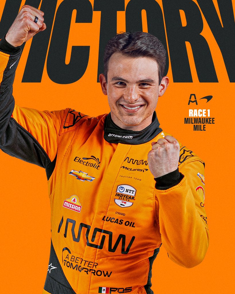 ArrowMcLaren's tweet image. Good things come in threes.  

Welcome back to the winner’s circle, @PatricioOWard! 🏆😏