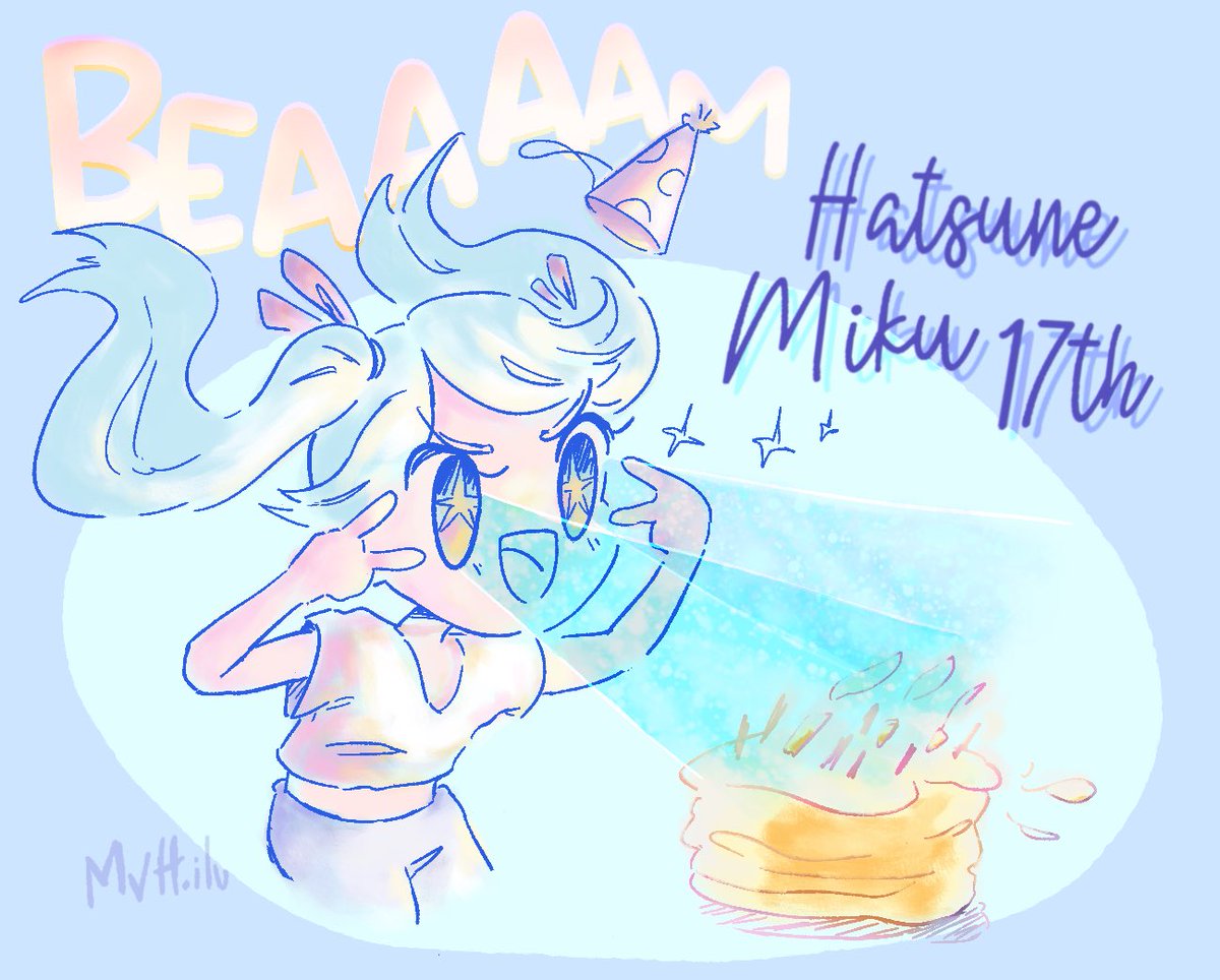 Beaaaam! ⭐️🌟⭐️🌟

Happy 17th #HatsuneMiku !! 
#初音ミク生誕祭2024