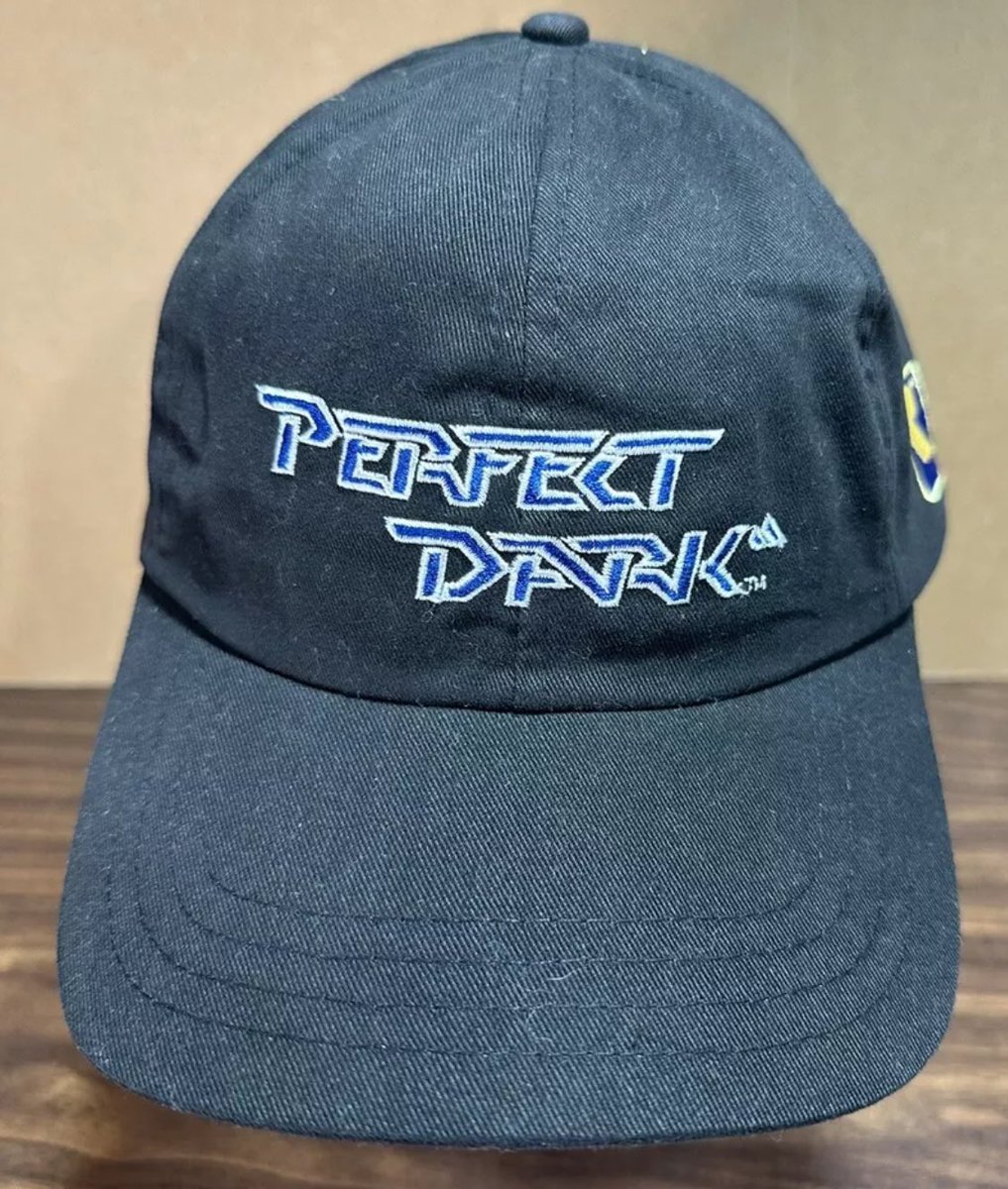 WaveRace64's tweet image. #n64 Perfect Dark promotional cap (2000)