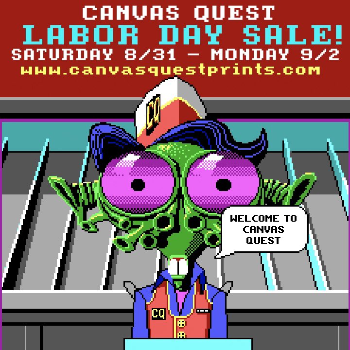 Come visit us this weekend for our  annual Labor Day Sale! canvasquestprints.com