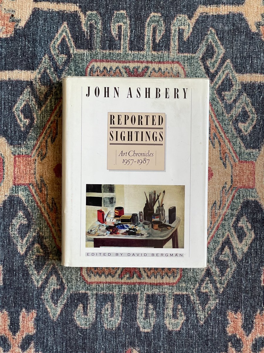 wombhousebooks's tweet photo. Reported Sightings: Art Chronicles 1957-1987 by John Ashbery. First Edition, 1989. #johnashbery https://t.co/IsKrZypgun https://t.co/LrsJP51Oa4