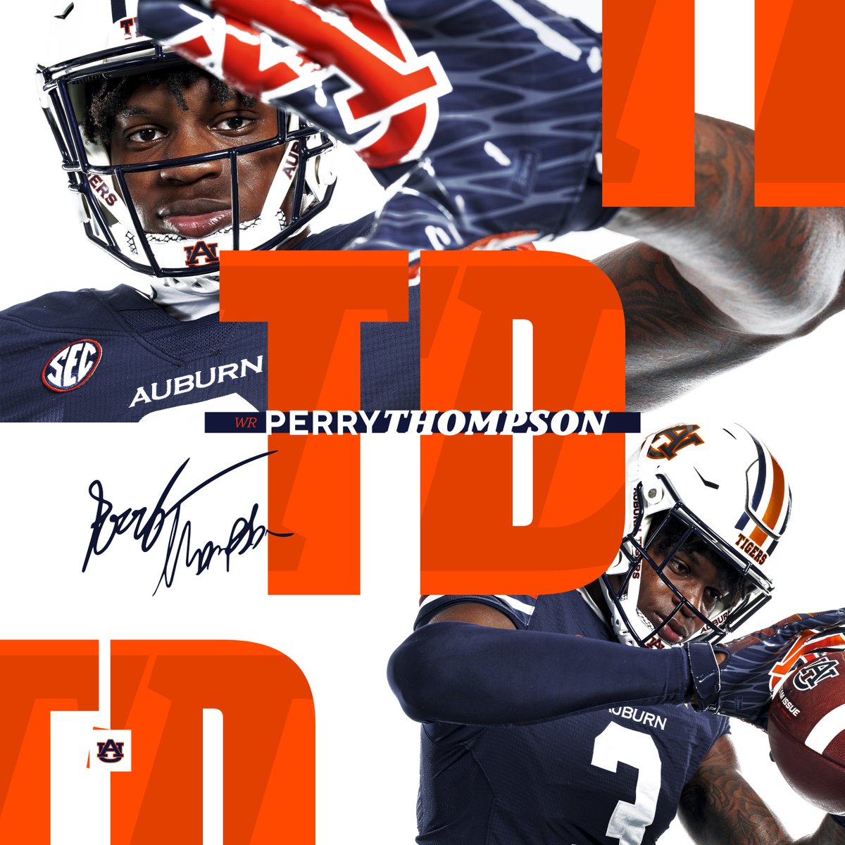 AuburnFootball's tweet image. PERRY THOMPSON 70 YARDS