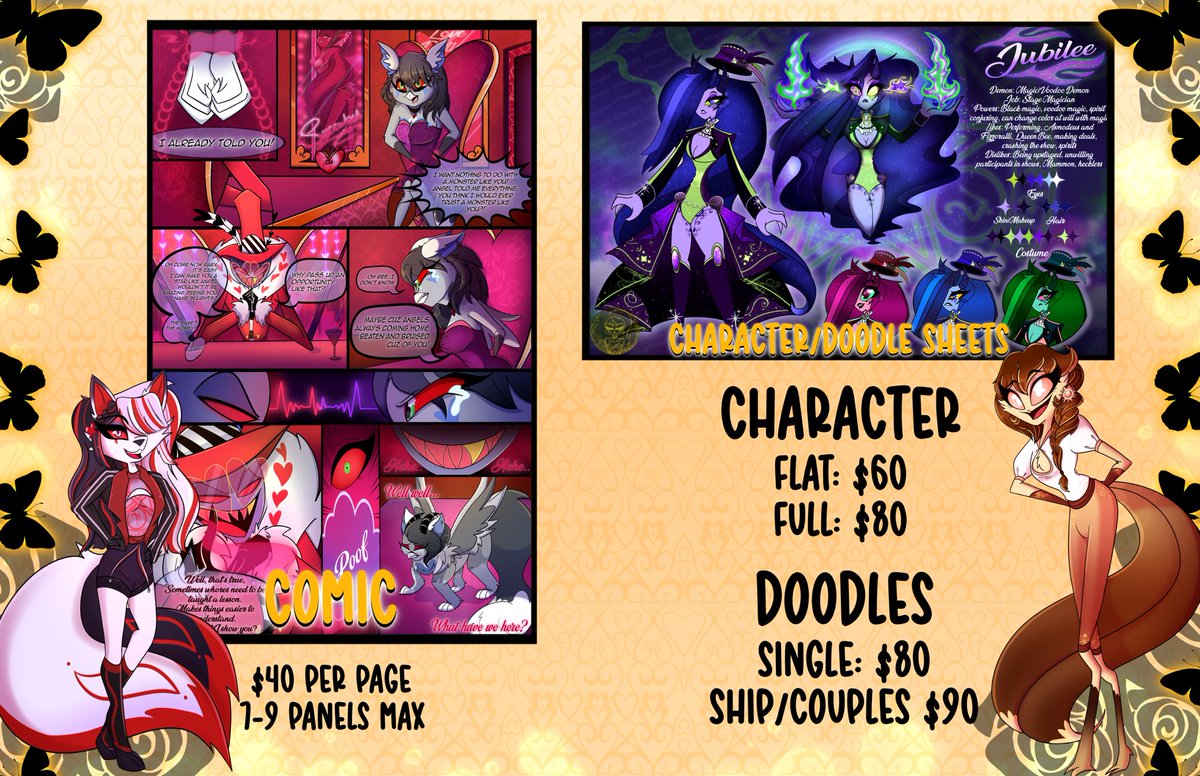 Channy814's tweet image. 💕NEW DESIGNED SHEET💕
No big changes just prettier to look at
#Commission #commissionsheet