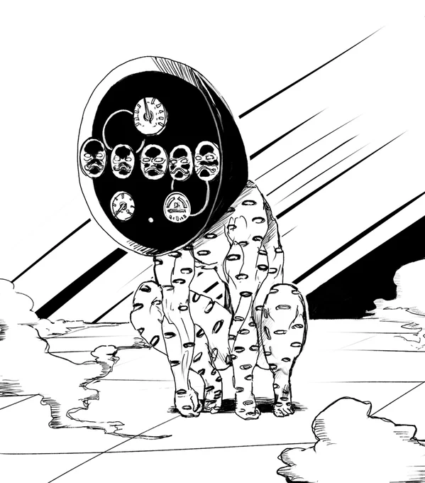 寝てる間に見た夢を基にして描いたオリジナルスタンド。名前とか能力は特に決めてません… 