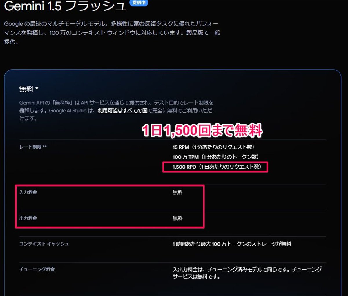 📝加えてGemini APIの無料枠を使えば… GPT-4o、Gemini1.5Pro（8.19