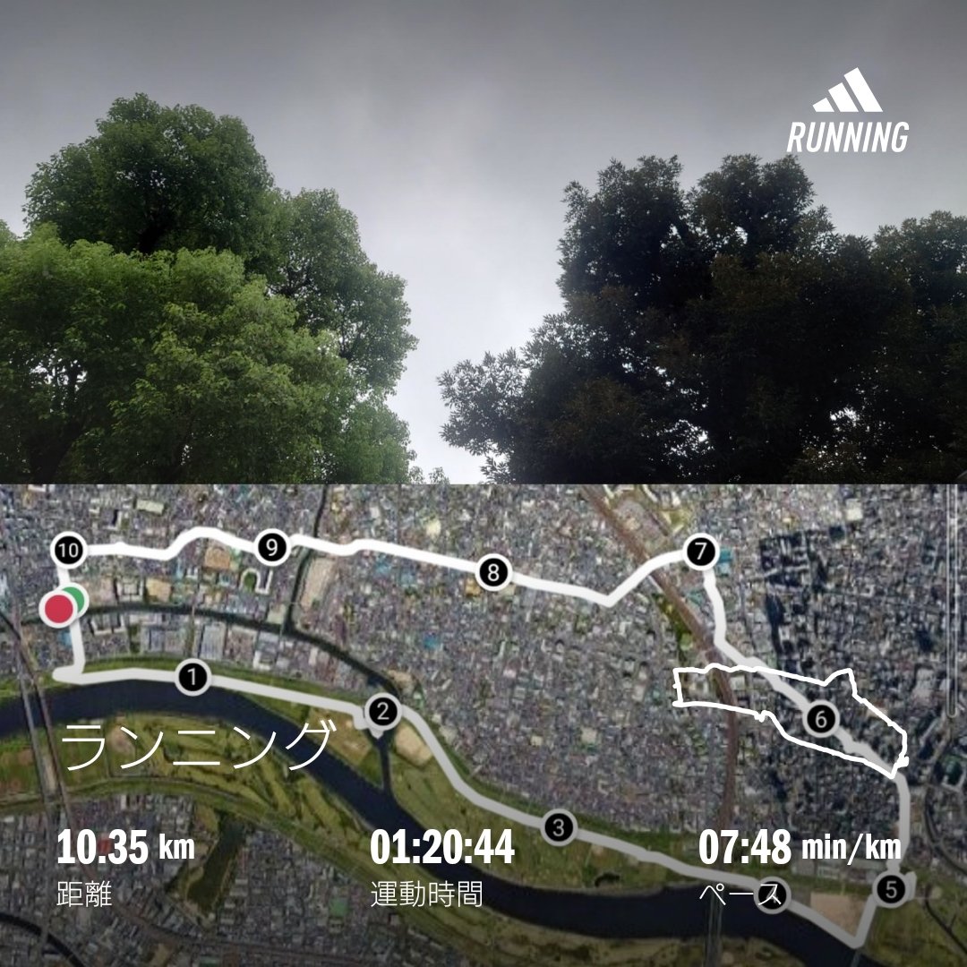 homma_t's tweet photo. ９月になりました〜。
けさは☁｜☔。ちょっとだけ #シャワーラン になりました。
#run #running #sundayrun #septemberrun #showerrun #arakawa https://t.co/3pmuhaRHgo