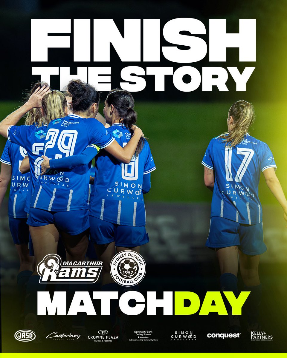 SEMI FINAL MATCHDAY! 

The biggest game of the season so far as we take on the Premiers away at Lynwood Park ⚔️

⏱️ KO 7:15PM
📺 Streaming LIVE on the FNSW YouTube channel 

You’ve got this girls, finish the story. 🔥

C’MON O-LYM-PIC! 🔵⚪️

📸 <a href="/harleyappezzato/">Harley</a> 

#WEARESOFC