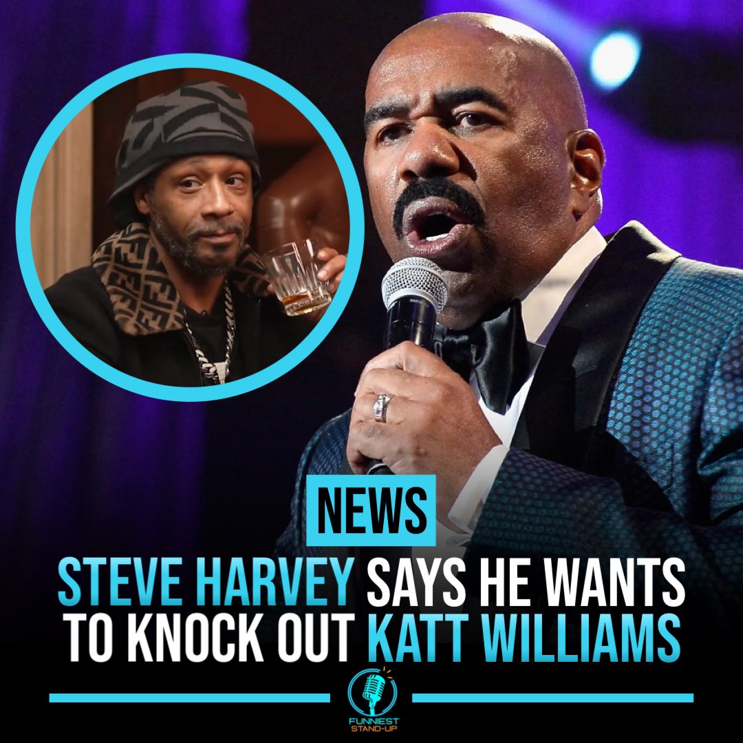 funnieststandup's tweet image. #SteveHarvey implied that he wants to knock out #KattWilliams ‼️

In a recent interview with #StephenASmith Steve Harvey finally responded to Katt Williams comments on Club Shay Shay implying that he wants to knock him out. 

Steve started by addressing the people asking him to