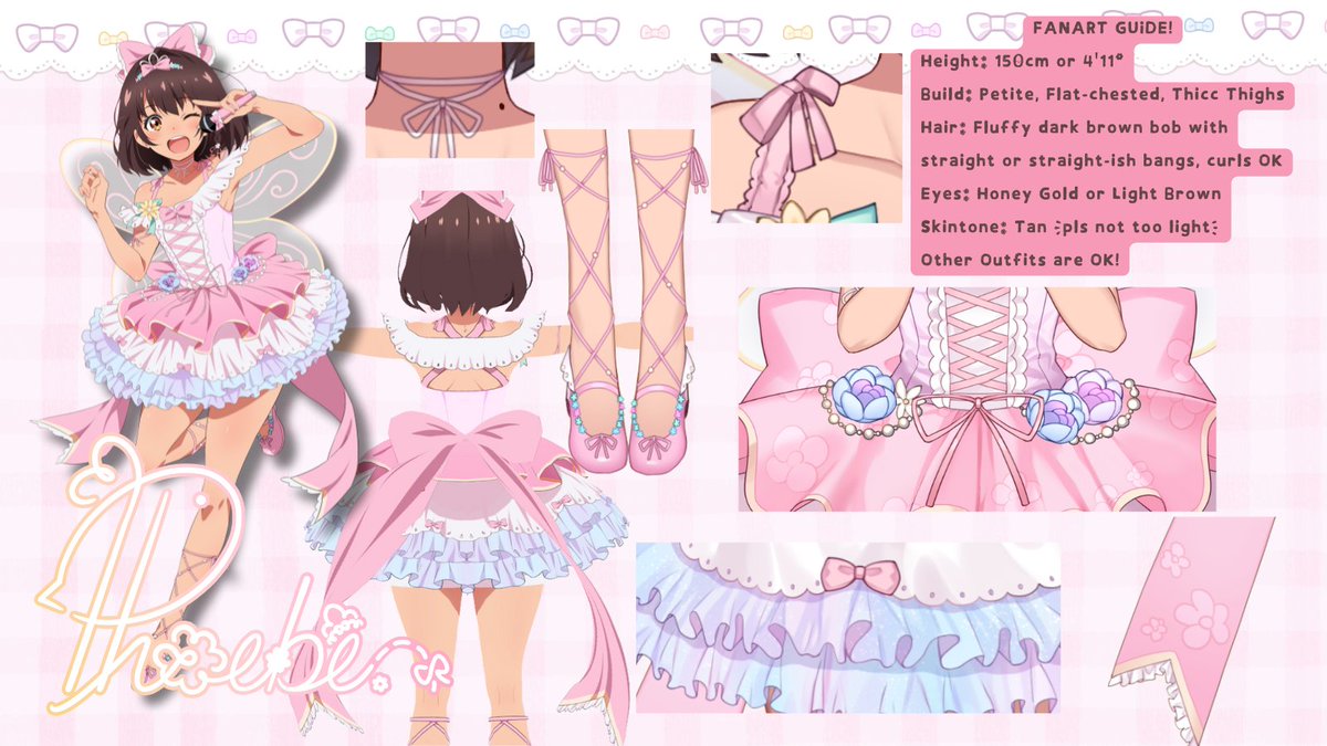 🎀REF SHEET / FANART GUIDE🎀】 By common request (and thanks to a