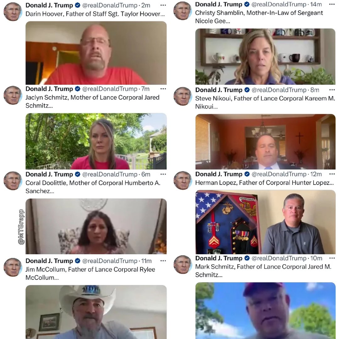 OMG🚨 8 Gold Star Families who’s children were k*lled because of Kamala Harris, made her a video

They all Destroyed Kamala Harris for politicizing Trump’s visit to Arlington and ignoring them

Kamala Harris is showing her TRUE colors