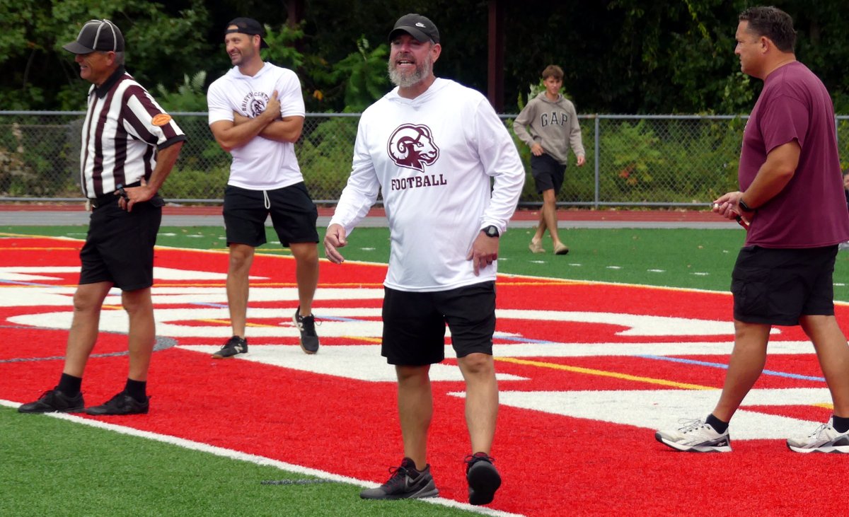 RAkevinroberts's tweet image. And, my story on a familiar face around this area. Chris Theriault, formerly the head coach at #Wolcott, is happy to be back at Bristol Central, his Alma mater, as an assistant coach under @jeff_papazian #cthsfb #NVL #CCC sportsapp.rep-am.com/2024/08/31/chr…