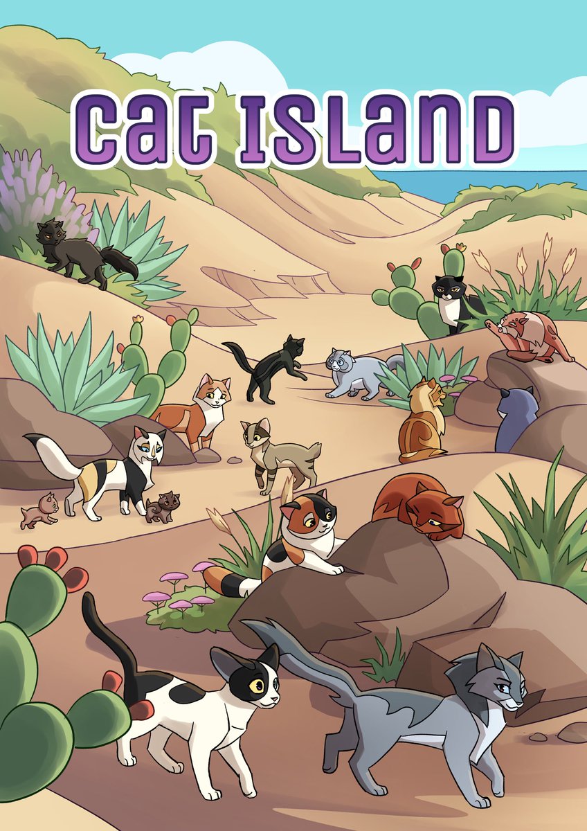 catislandcomic's tweet photo. from concept art for an undergrad animation class to a published webcomic https://t.co/T9QZ80j0EH