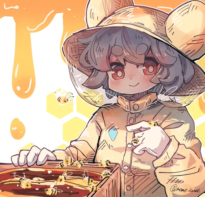 8月の担当日は 8/3 はちみつの日 8/14 ハッピーサマーバレンタインデー でした! ナズ印のはちみつ食べてみたい #ナズーリンの毎日記念日めくり