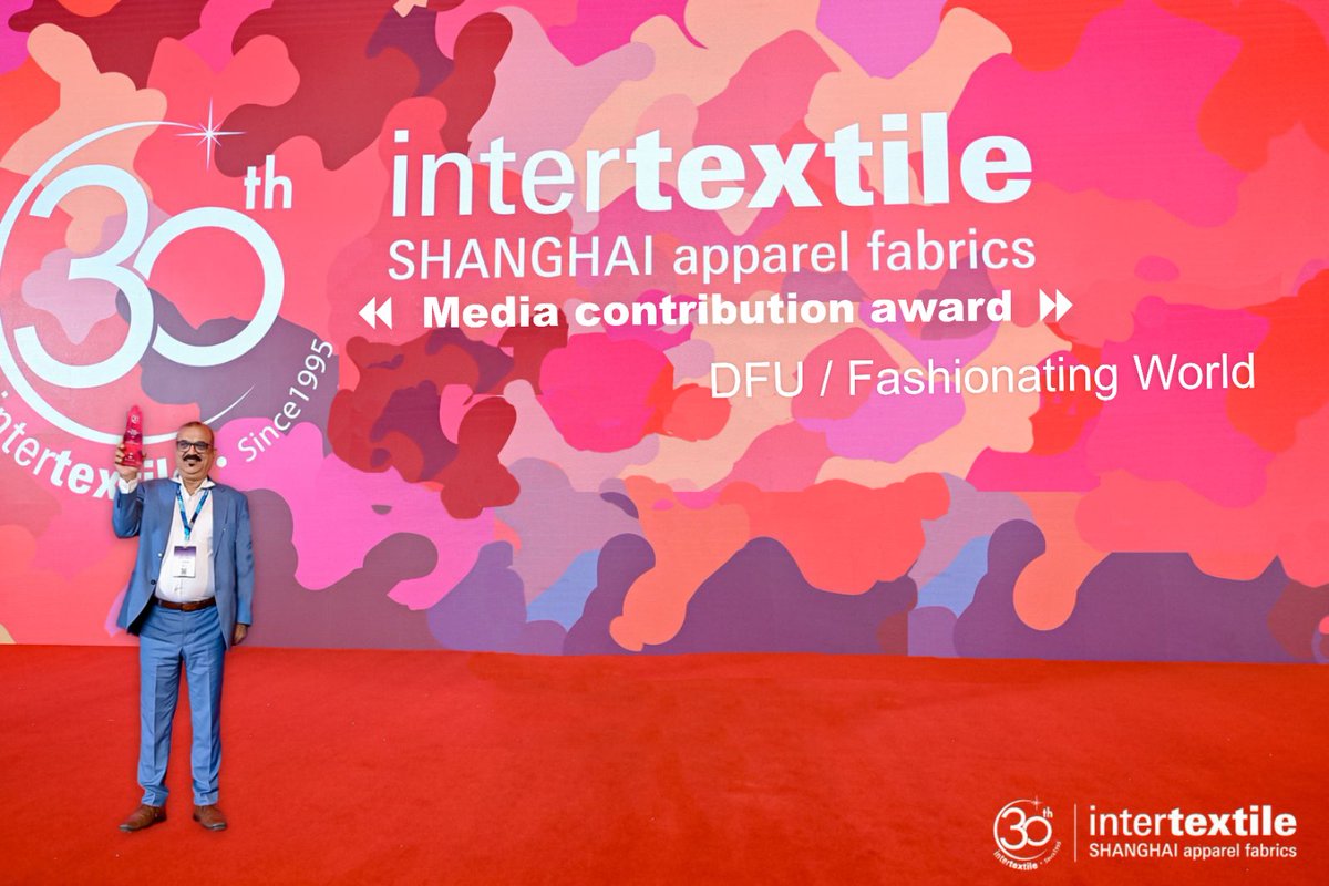 dfupublications's tweet photo. Happy to share that #DFU I #FashionatingWorld has been announced as the winner in the Media Contribution Award category at the recently held 30th Anniversary of #Intertextile Shanghai/Yarn Expo, August 2024, in Shanghai China, the biggest exhibition in textiles in the world. https://t.co/ZXjwZUGRsg