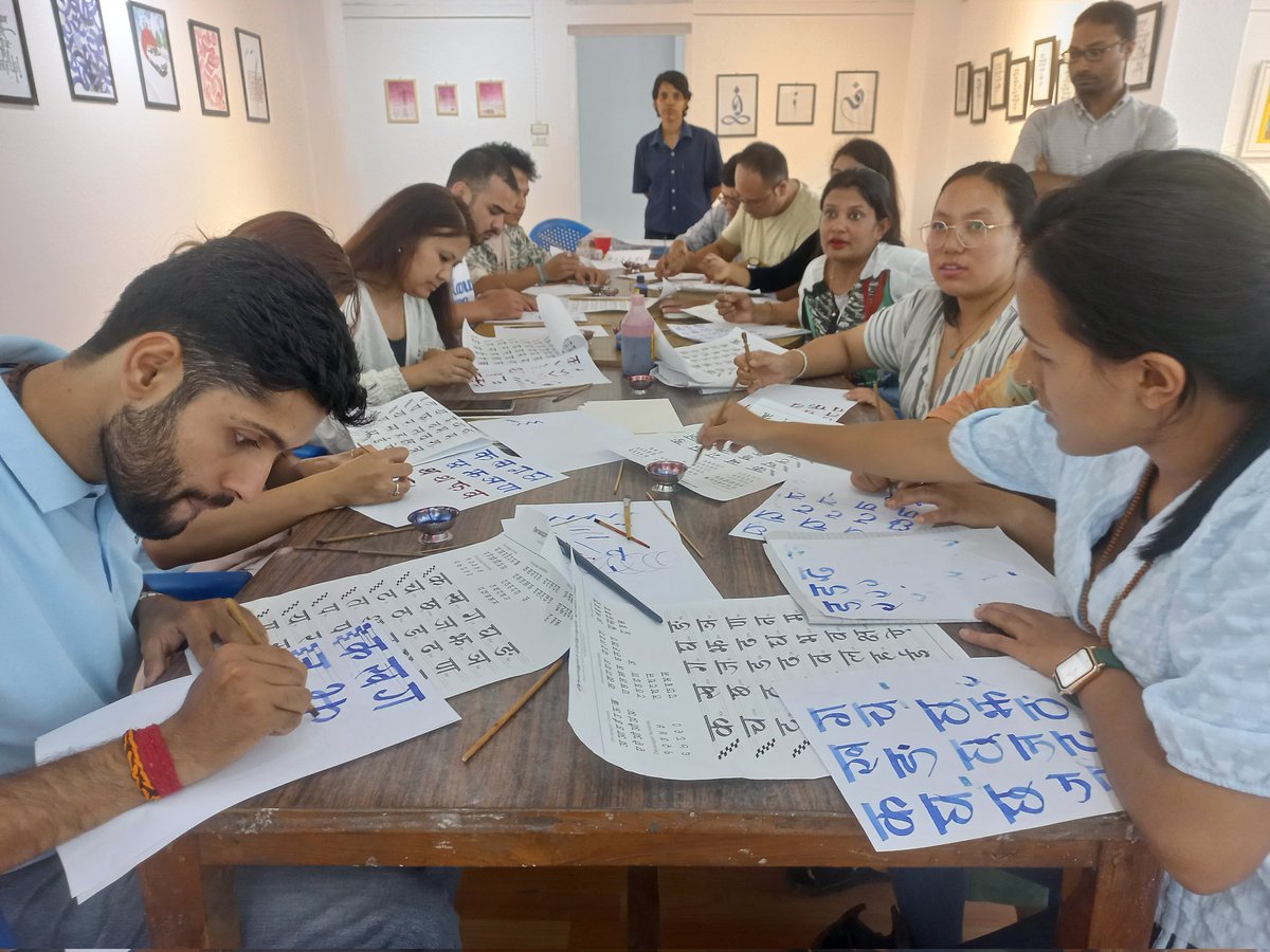 Bodhi_Bimal's tweet photo. TODAY - Nepal Calligraphy Festival 2024
Celebrating scripts of Nepal | 2nd Edition
Nepal Art Council, Babermhal, Kathmandu
#Nepalakshara #Callijatra #CalligraphyNepal https://t.co/2sQzpHrCTz